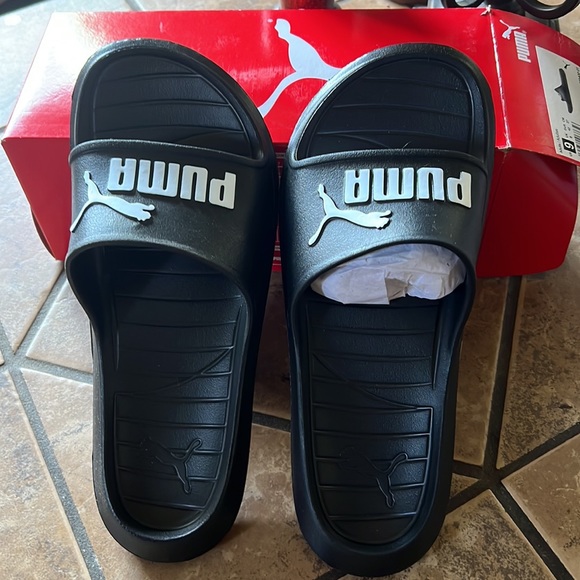Puma Divecat v2 Slide 'Black/ White UNISEX Women size 9 - Picture 3 of 5